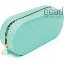 Özgürce Turkuaz Silikon Aromatik Kokulu Makyaj ve Takı Fırça Çantası, Pıtton Desenli Şık Tasarım