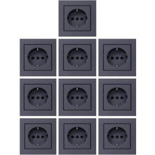 Ovivo Füme Topraklı Elektrik Prizi 10 Ogfontp 1 Adet Modern Tasarım ve Yüksek Dayanıklılık