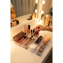 Özgürce Şeffaf 6’lı Makyaj Organizeri Çekmece Içi Düzenleyici Set, Modüler Kozmetik Organizer