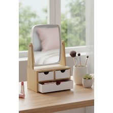 Özgürce Aynalı Çok Bölmeli Makyaj ve Takı Düzenleyici Organizer