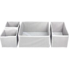 Özgürce Pratik 4’lü Çekmece Düzenleyici Kutu, Makyaj Organizer, Gri Renk