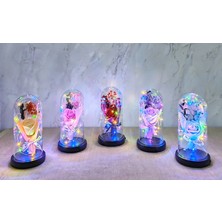 İlk El Grup Işıklı  Müzkli Dekoratif Cam Fanus Içinde Gül ALK5005 Tkç(Itd)