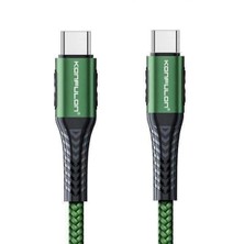 İlk El Grup DC43 Type-C To Type-C 1m Örgü 60W Hızlı Şarj Kablo - Yeşil Tkç(Itd)