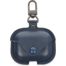 İlk El Grup Airpods Pro 2 (2.nesil) Çanta Deri Kılıf - Lacivert Tkç(Itd)