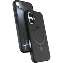 İlk El Grup  Iphone 16 Plus Regal Magsafe Standlı Kapak - Siyah Tkç(Itd)
