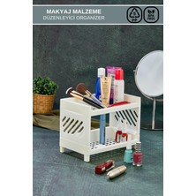 Özgürce Çift Katlı Makyaj ve Banyo Düzenleyici, Pratik ve Şık Depolama Alanı