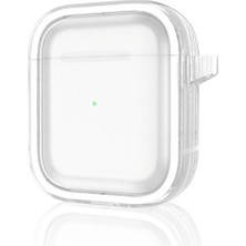 İlk El Grup Airpods 4 (4.nesil) Shiny Şeffaf Kılıf - Beyaz Tkç(Itd)