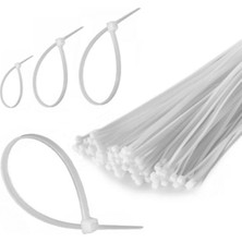 İlk El Grup Ieg™ 100 Adet Plastik Cırt Kelepçe Kablo Bağı Kablo Düzenleyici-4.8 x 380 mm