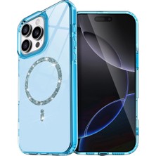 İlk El Grup  Iphone 15 Pro Max Live Diamond Magsafe Kapak - Mavi Tkç(Itd)