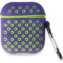 İlk El Grup Airpods 3 (3.nesil) Spor Delikli Kılıf - Lila-Yeşil Tkç(Itd)