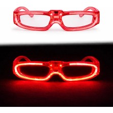 İlk El Grup Ieg™ Kırmızı LED Işıklı Parti Gözlüğü 3 Modlu – Glow &amp; Gece Eğlence Gözlüğü