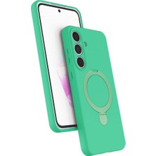 İlk El Grup Samsung Galaxy S24 Fe Regal Magsafe Standlı Kapak - Yeşil Tkç(Itd)