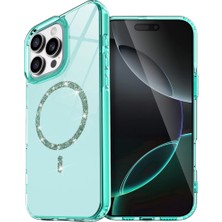 İlk El Grup  Iphone 15 Pro Max Live Diamond Magsafe Kapak - Yeşil Tkç(Itd)