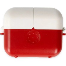 İlk El Grup Airpods 3 (3.nesil) Basmalı Kılıf - Kırmızı-Beyaz Tkç(Itd)