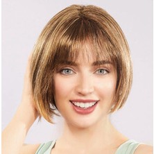 İlk El Grup Ieg™ Açık Kahverengi Küt Parti Peruk Küt Saç