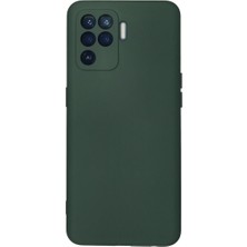 İlk El Grup Oppo Reno 5 Lite Kılıf Nano Içi Kadife Silikon - Koyu Yeşil Tkç(Itd)