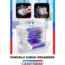 Özgürce Premium Pamuklu Çubuk Organizer, Modern Kozmetik Düzenleyici, Şık Tasarım