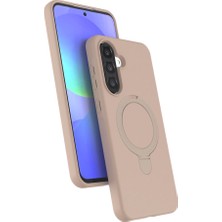 İlk El Grup Samsung Galaxy A56 Regal Magsafe Standlı Kapak - Çöl Titanyum Tkç(Itd)