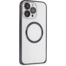 İlk El Grup Joko Iphone 14 Pro Kılıf Metal Bumper Magneticsafe Kapak - Derin Mor Tkç(Itd)