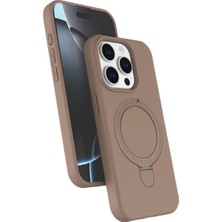 İlk El Grup  Iphone 14 Pro Max Regal Magsafe Standlı Kapak - Çöl Titanyum Tkç(Itd)