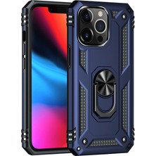 İlk El Grup Iphone 13 Pro Kılıf Sofya Yüzüklü Silikon Kapak - Lacivert Tkç(Itd)