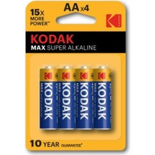 İlk El Grup Kodak  4 Adet Max Super Alkalin Kalem Pil Tkç(Itd)