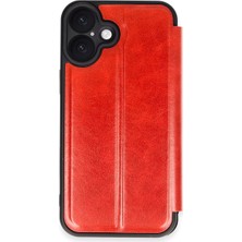 İlk El Grup Iphone 16 Plus Kılıf Flip Cover - Kırmızı Tkç(Itd)