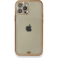 İlk El Grup Iphone 12 Pro Kılıf Liva Taşlı Silikon - Pembe Tkç(Itd)