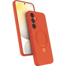 İlk El Grup Samsung Galaxy A25 5g Regal Magsafe Standlı Kapak - Turuncu Tkç(Itd)