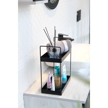 Özgürce Iki Katlı Metal Organizer, Tezgah Üstü Düzenleyici, Siyah Renk