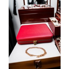 Özgürce Büyük Boy Takı Düzenleyici ve Saklama Kutusu, Kırmızı, 27X24 cm