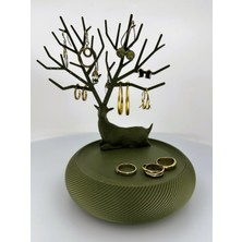 Özgürce Geyik Figürlü Takı Organizer ve Bölmeli Kase Seti