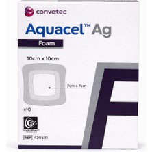Convatec Aquacel Foam Ag Gümüşlü Yapışkanlı Köpük Yara Örtüsü 10X10 cm
