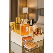 Özgürce Şeffaf Iki Çekmeceli Organizer, Şık ve Pratik Düzenleyici, Yükseklik 9 cm