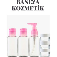 Özgürce Pembe Renkli Çok Amaçlı Seyahat Organizer Seti, Çanta ve Bavul Içi Düzenleyici