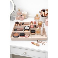 Özgürce 9 Bölmeli Pudra Rengi Çok Amaçlı Takı ve Makyaj Organizer