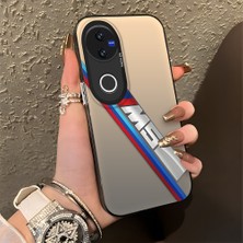 HONTINGA Vivo V50 ile Uyumlu Kılıfı Silikon Kenar Sert Arka Düşüme Önleyici Basitlik Anti Düşme Kamera Korumali Bmw Desen Telefon Kılıfı Kadın ve Erkek Için Uygundur K1-0606