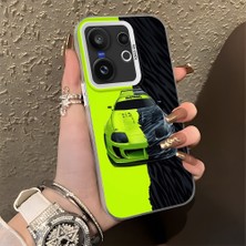 HONTINGA Vivo X200 Fe ile Uyumlu Kılıfı Silikon Kenar Sert Arka Düşüme Önleyici Basitlik Anti Düşme Kamera Korumali Lamborghini Desen Telefon Kılıfı Kadın ve Erkek Için Uygundur K1-0613