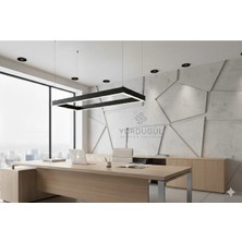 Yurdugül 30X60 cm Siyah Kasa Lineer LED Armatür 6500K Beyaz Işık – Ofis Tavan Aydınlatma