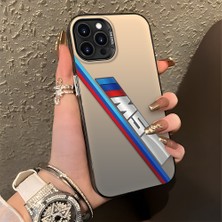 HONTINGA iPhone 13 Pro ile Uyumlu Kılıfı Silikon Kenar Sert Arka Düşüme Önleyici Basitlik Anti Düşme Kamera Korumali Bmw Desen Telefon Kılıfı Kadın ve Erkek Için Uygundur K1-0606