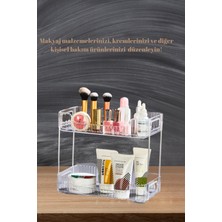 Özgürce Çift Katlı Çok Amaçlı Makyaj ve Takı Organizeri, Düzenleyici