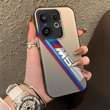 HONTINGA Vivo X200 Fe ile Uyumlu Kılıfı Silikon Kenar Sert Arka Düşüme Önleyici Basitlik Anti Düşme Kamera Korumali Bmw Desen Telefon Kılıfı Kadın ve Erkek Için Uygundur K1-0606
