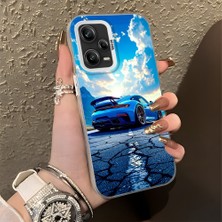 HONTINGA Redmi Note 12 Pro 5g ile Uyumlu Kılıfı Silikon Kenar Sert Arka Düşüme Önleyici Basitlik Anti Düşme Kamera Korumali Spor Araba Desen Telefon Kılıfı Kadın ve Erkek Için Uygundur K1-0615