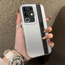 HONTINGA Vivo Y29 ile Uyumlu Kılıfı Silikon Kenar Sert Arka Düşüme Önleyici Basitlik Anti Düşme Kamera Korumali Mercedes Desen Telefon Kılıfı Kadın ve Erkek Için Uygundur K1-0607