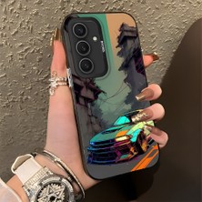 HONTINGA Samsung Galaxy S25 Plus ile Uyumlu Kılıfı Silikon Kenar Sert Arka Düşüme Önleyici Basitlik Anti Düşme Kamera Korumali Spor Araba Desen Telefon Kılıfı Kadın ve Erkek Için Uygundur K1-0615