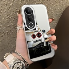 HONTINGA Vivo V50 Lite ile Uyumlu Kılıfı Silikon Kenar Sert Arka Düşüme Önleyici Basitlik Anti Düşme Kamera Korumali Bmw Desen Telefon Kılıfı Kadın ve Erkek Için Uygundur K1-0717