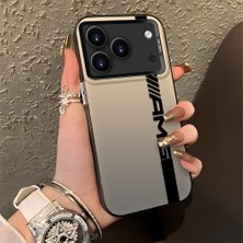 HONTINGA iPhone 17 Pro Max ile Uyumlu Kılıfı Silikon Kenar Sert Arka Düşüme Önleyici Basitlik Anti Düşme Kamera Korumali Amg Desen Telefon Kılıfı Kadın ve Erkek Için Uygundur K1-0609