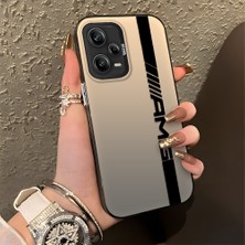 HONTINGA Redmi Note 12 Pro 5g ile Uyumlu Kılıfı Silikon Kenar Sert Arka Düşüme Önleyici Basitlik Anti Düşme Kamera Korumali Amg Desen Telefon Kılıfı Kadın ve Erkek Için Uygundur K1-0609