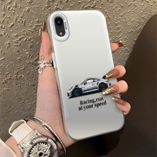 HONTINGA iPhone Xr ile Uyumlu Kılıfı Silikon Kenar Sert Arka Düşüme Önleyici Basitlik Anti Düşme Kamera Korumali Mercedes Desen Telefon Kılıfı Kadın ve Erkek Için Uygundur K1-0716