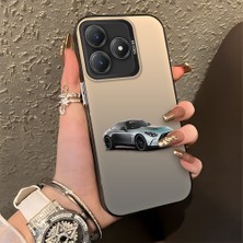 HONTINGA Realme C61 ile Uyumlu Kılıfı Silikon Kenar Sert Arka Düşüme Önleyici Basitlik Anti Düşme Kamera Korumali Mercedes Desen Telefon Kılıfı Kadın ve Erkek Için Uygundur K1-0716